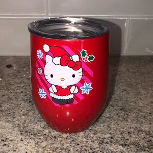 💖NWT💖 Hello Kitty Bioworld Holiday Christmas Wine Travel Tumbler Mug w/ Lid